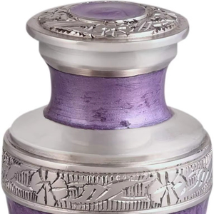 Urne funéraire moderne en métal pour animaux de compagnie, faite à la main, petite, 3 pouces, mini souvenir commémoratif - Product Image 1