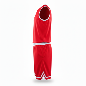 Maillot de basket-ball réversible personnalisé pour équipe, design uni, unisexe, ensemble uniforme 100% polyester à séchage rapide - Product Image 4
