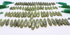 Cuentas de piedra preciosa de Vessonita natural, lisas, largas, en forma de pera, de 8x26-10x32 mm, 13 pulgadas, cuentas de Vessonita en forma de pera para la fabricación de joyería. - Product Image 4
