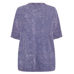 T-shirt décontracté d'été délavé à l'acide, design personnalisé, pour femme, vierge et uni, prix abordable - Product Image 2