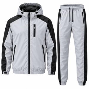 Conjuntos de Chándal Impermeables Personalizados para Hombre, Chaqueta Cortavientos y Pantalones, Conjuntos de Dos Piezas, Chándales Personalizados para Hombre - Product Image 4