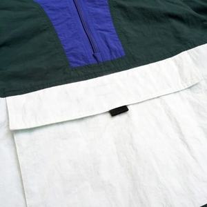 Venta al por mayor de ropa deportiva de talla grande cortavientos de color de contraste con capucha de moda de los hombres Casual cortavientos chaqueta transpirable - Product Image 6