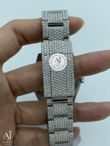 AARVA JEWELS นาฬิกาข้อมือผู้หญิงสุดหรู ตัวเรือนสแตนเลสสตีลประดับเพชร Miyota ขนาด 38 มม. ระบบอนาล็อก ควอตซ์ แสดงวันที่ สายแบบพับได้ขนาด 20 มม. - Product Image 6