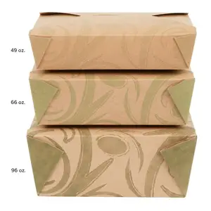 Boîtes à lunch jetables à emporter en papier kraft de couleur mélangée de sortie d'usine boîte alimentaire pour restaurants