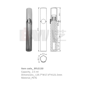 Tubo de Brillo Labial Vacío de Alta Calidad - Envase para Maquillaje Líquido - Product Image 1