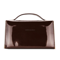 Vente en gros de mini sacs à main pour femmes en cuir verni marron poignée supérieure sacs de soirée en forme de boîte sacs à main de créateur logo personnalisé de luxe