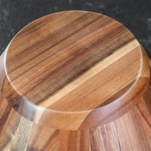 Fournisseur de confiance Bol à salade en bois Bol à salade en bois d'acacia Grand bol de service à salade Grand bol à salade en bois avec ustensiles de service - Product Image 4