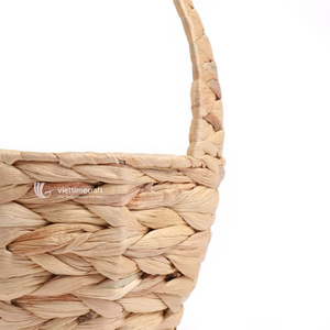 Panier de Pâques en osier tressé à la main avec poignée en forme d'oreille, paniers de rangement festifs en jacinthe d'eau pour les fêtes - Product Image 3