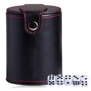 Vasos para Dados de Cuero PU Personalizables al por Mayor con Logotipo Grabado, Estilo Clásico Hecho a Mano para Juegos de Azar Casuales - Product Image 5