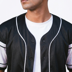 Nueva Camiseta de Béisbol con Diseño de Logotipo Personalizado y Elegante, Camiseta de Béisbol a Rayas 100% Poliéster al por Mayor, Fabricante en Pakistán - Product Image 4