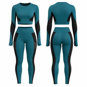 Hot Sale Women's Seamless Fitness Clothing Yoga Set High Waist Workout Leggings Breathable Sports Bra Wholesale Supplier 2026 - Product Image 1