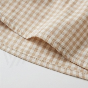Jupe courte à carreaux pour femme, taille élastique, style A, avec volants, style doux - Product Image 6