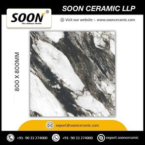 กระเบื้องปูพื้นพอร์ซเลนด้าน ARTIC BLACK ขนาด 800x800 มม. ดีไซน์แบบชนบท สำหรับใช้งานภายนอกอาคาร โรงแรม ป้องกันแบคทีเรีย กันลื่น ทนกรด - Product Image 2