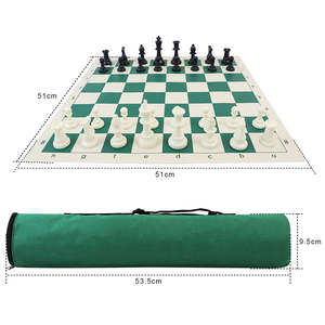 Nouvel ensemble de jeu de backgammon enroulable en cuir PU carré de haute qualité, fait main, écologique, 10 pièces, design personnalisé pour fête - Product Image 3