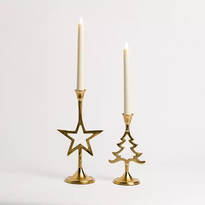 Porte-bougie classique en forme de renne plaqué or, en aluminium, style moderne, centre de table de Noël, décoration intérieure - Product Image 3