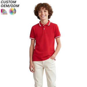 Chemises polo d'été pour enfants, garçons et filles, en polyester/coton, tissu 220g, respirant, écologique, séchage rapide, manches courtes, logo personnalisé - Product Image 6