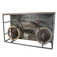 Harley Davidson moto Antique vélo Bar Pub Table-Accent éclairé