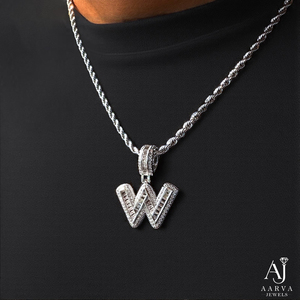 Collar con Colgante de Letra Hiphop Chapado en Oro Rosa de 18K, con Zirconia, Personalizable con Nombre o Inicial, para Hombre y Mujer - Product Image 6