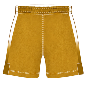 Ensemble de rugby blanc et or moutarde, maillot à manches courtes avec fermeture éclair sur le devant, short assorti, respirant, uniforme sportif pour l'entraînement en équipe - Product Image 6