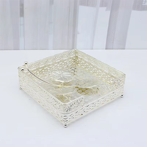 Decorative Metallic Napkin Holder with Stylish Patterns, Enhancing <b>Table</b> Settings with a Sophisticated Look - Product Image 4