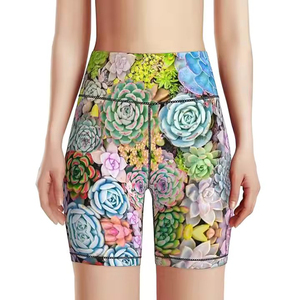 Shorts de Yoga para Mujer de Alta Calidad, OEM, Tela de Algodón y Spandex, Cómodos, Cintura Alta, para Gimnasio y Entrenamiento, Proveedor y Fabricante - Product Image 2