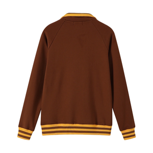 Sudadera personalizada Iota Brown con cremallera de un cuarto, con soporte para marca privada para compradores mayoristas de ropa y mercancía personalizada para grupos. - Product Image 2
