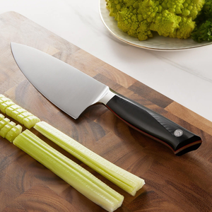 Couteaux de chef professionnels avec lame large en acier inoxydable, manche ergonomique noir pour la cuisine, la découpe des légumes et des aliments - Product Image 6