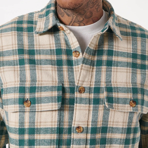 Custom Bulk <b>Mens</b> High Quality Brushed Cotton Plaid Hooded Flannel Streetwear Winter Jacket Eco-Friendly Heavyweight <b>Thermal</b> - Product Image 6