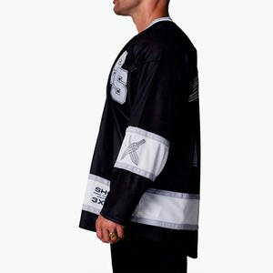 Maillot de football américain de luxe pour homme à manches longues en maille, style streetwear oversize, uniforme d'équipe de football, logo personnalisé, fabricant OEM en gros - Product Image 2