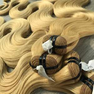 Artículo más vendido Color Rubio Cuerpo sedoso Onda Extensiones de cabello virgen vietnamita Proveedor al por mayor Envío rápido - Product Image 6
