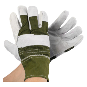 Gants de travail en cuir pleine main imperméables avec manchette renforcée, anti-choc et antidérapants, bleu et blanc, pour la protection extérieure hivernale - Product Image 5