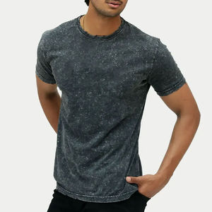 T-shirts pour hommes les plus vendus, effet délavé, logo personnalisé imprimé, polyester/coton de haute qualité, coupe classique, respirant - Product Image 6