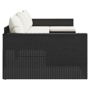 Ensemble de salon de jardin noir et blanc crème - Product Image 5
