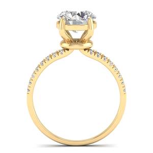 Bague de fiançailles solitaire REYES Hip Hop HPHT CVD en diamant cultivé en laboratoire, or massif 14 carats, certifiée IGI, bijoux fins pour femmes - Product Image 4