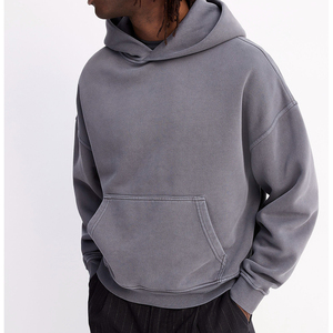 Sudadera con capucha de algodón 100% con cremallera completa, estilo vintage lavado, DTF, para colores surtidos, de alta calidad, con logotipo personalizado, para venta al por mayor - Product Image 6