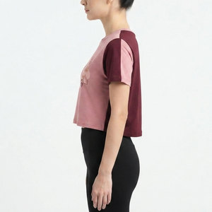 Camiseta corta para mujer, de uso diario, cómoda, de tela suave, manga corta, cuello redondo, ligera, para verano, para atuendos casuales diarios - Product Image 3