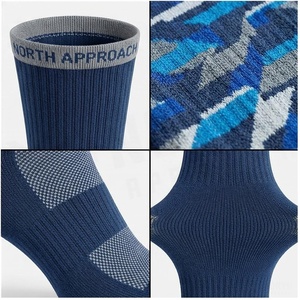 Crew <b>Socks</b> Blue Camouflage Pattern Quick Dry <b>Running</b> <b>Socks</b> for Adults Summer Season - Product Image 4