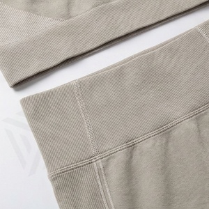 Vente directe usine – Ensemble de yoga pour femme de haute qualité, motif uni, grandes tailles, tenue de sport et d'entraînement pour la gym - Product Image 5