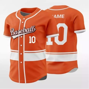 Maillot de baseball personnalisé sublimé professionnel, entièrement boutonné, équipement d'équipe, respirant, séchage rapide, pour l'Europe - Product Image 1