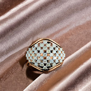 Anillo de Diamantes Radiance Tejido de Lujo, Unisex, Banda de Diseño Intrincado en Oro Rosa con Diamantes de Corte Brillante Natural para Bodas y Fiestas - Product Image 3