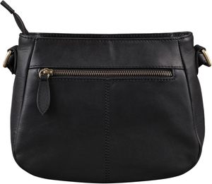 High Demand Women's Genuine Leather Crossbody Bag Classic Style Zipper Closure Black Satchel Daily Use From India - Product Image 1