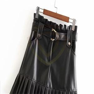 Jupe en cuir vintage pour femme, tendance, respirante, confortable, de qualité supérieure, prix de gros, vente chaude - Product Image 3
