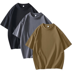 T-shirt de sport décontracté uni en jersey tricoté, coupe classique, longueur normale, col rond, séchage rapide, respirant, coton et élasthanne, pour la gym - Product Image 1