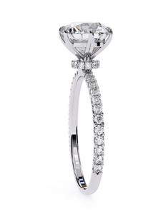 แหวนแต่งงานเพชรโมอิสซาไนต์ทรงกลม 1.5 กะรัต สีขาวบริสุทธิ์ แหวนเงินแท้ 925 ชุบ แหวนโมอิสซาไนต์สั่งทำพิเศษสำหรับผู้หญิง - Product Image 3