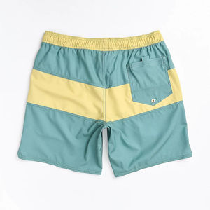 Service OEM, logo personnalisé, shorts de bain pour hommes à taille élastique, motif uni, décontractés, vêtements de plage, vente en gros, séchage rapide - Product Image 2