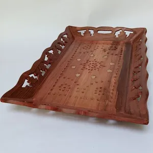 Minimalist Handmade Polished Wooden Serving Tray Set Eco-Friendly Durable Breakfast Food Serving Trays Kitchen Dining Room - Product Image 4