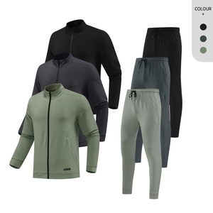 ชุดแทรคสูทพื้นฐาน ออกแบบมาเพื่อการสวมใส่ง่ายด้วยผ้าเนื้อนุ่ม ทรงหลวมสบาย ดูเรียบง่าย เหมาะสำหรับความสบายในชีวิตประจำวันและสไตล์ลำลอง - Product Image 2