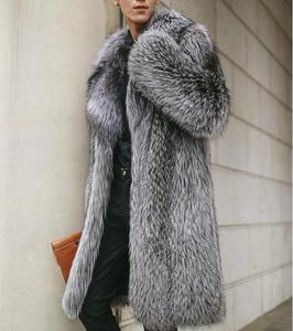 <b>Mens</b> Winter Fashion Artificial fox Fur Coat Thick Fluffy Fur Warm <b>Long</b> Outwear Overcoat for <b>Men</b> - Product Image 2