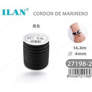 Cordón Marinero Ilan de 4 mm y 14,3 m, Negro, para la Fabricación de Joyas - Product Image 3