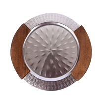 Élégante assiette de service vintage en argent, écologique, biodégradable, à motif personnalisé, pour fruits secs, idéale pour la rentrée scolaire, les hôtels et les restaurants